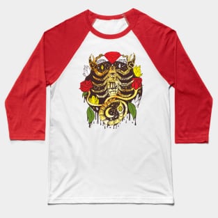 Mystic Scorpio Zodiac Gold With Red Roses Baseball T-Shirt